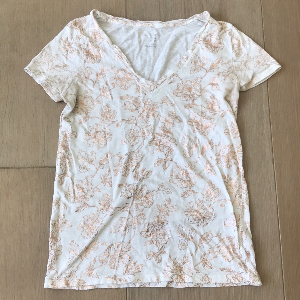 Rose gold floral tshirt